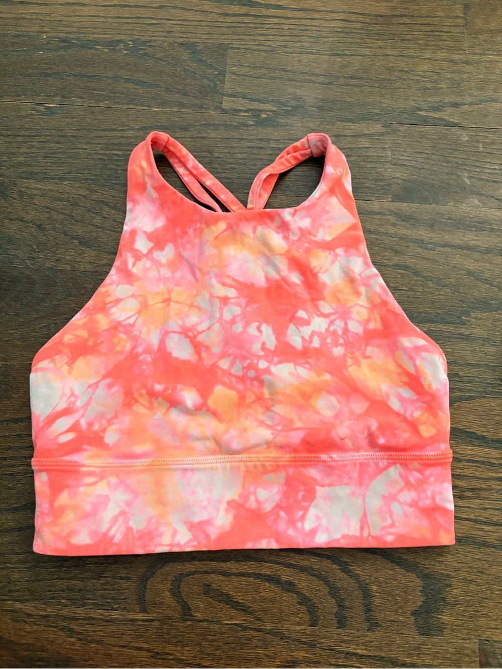Lululemon Tie-Dye Coral Pink Sports Bra